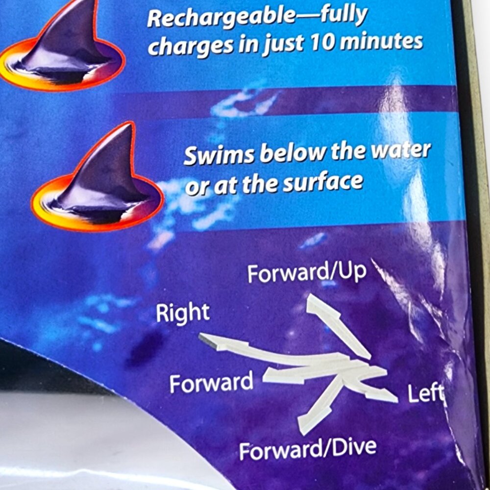 RADIO SHACK Radio Remote Control Shark-NEW in box- Kids Toys Pool Vintage - Picture 9 of 15